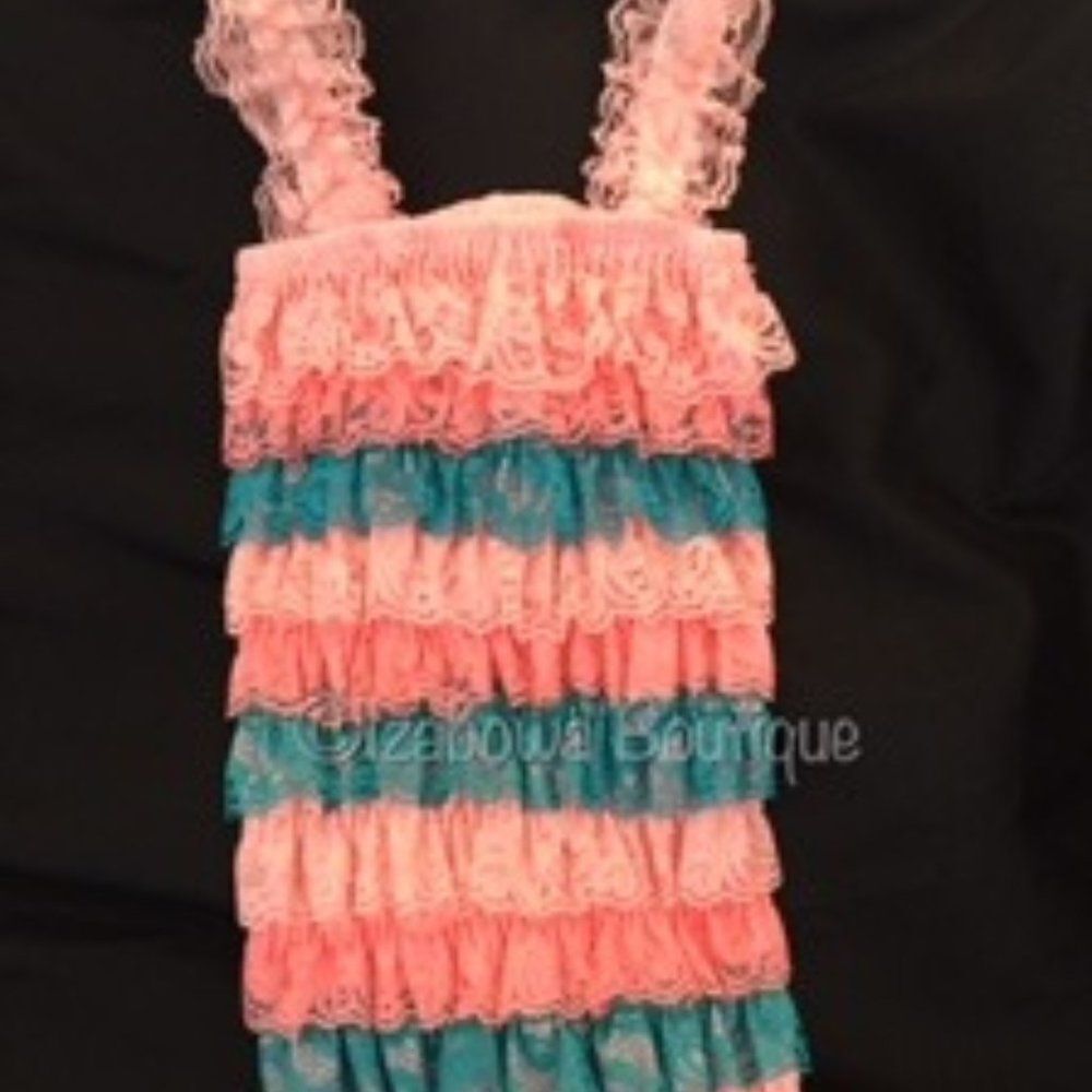Sunset Beach Lace Romper  SBL   Large 2T-3T  New